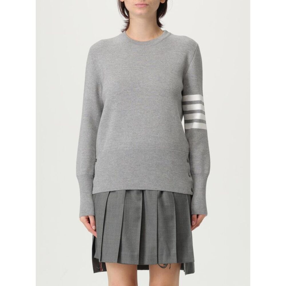Thom Browne Women Wool Crewneck Sweater With 4-Bar Stripe Thom Browne